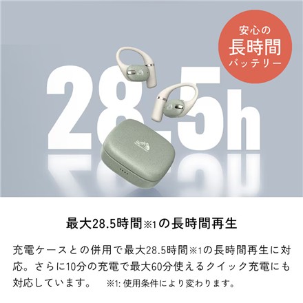 【ワイヤレスイヤホン】JVC Victor (ビクター) HA-NP80T-B (スリムブラック)