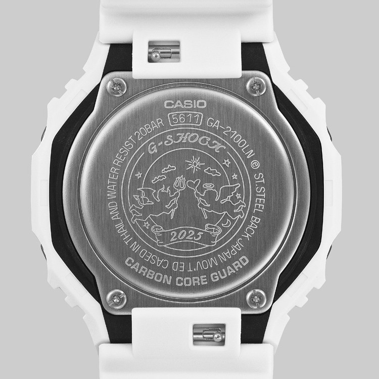CASIO カシオ Gショック ペアウォッチ 腕時計 LOV-25A-7AJR ラバコレ Lover's Collection 2025 クリスマス ホワイト×ブルー 樹脂バンド アナデジ CASIO G-SHOCK メーカー保証1年 国内正規品