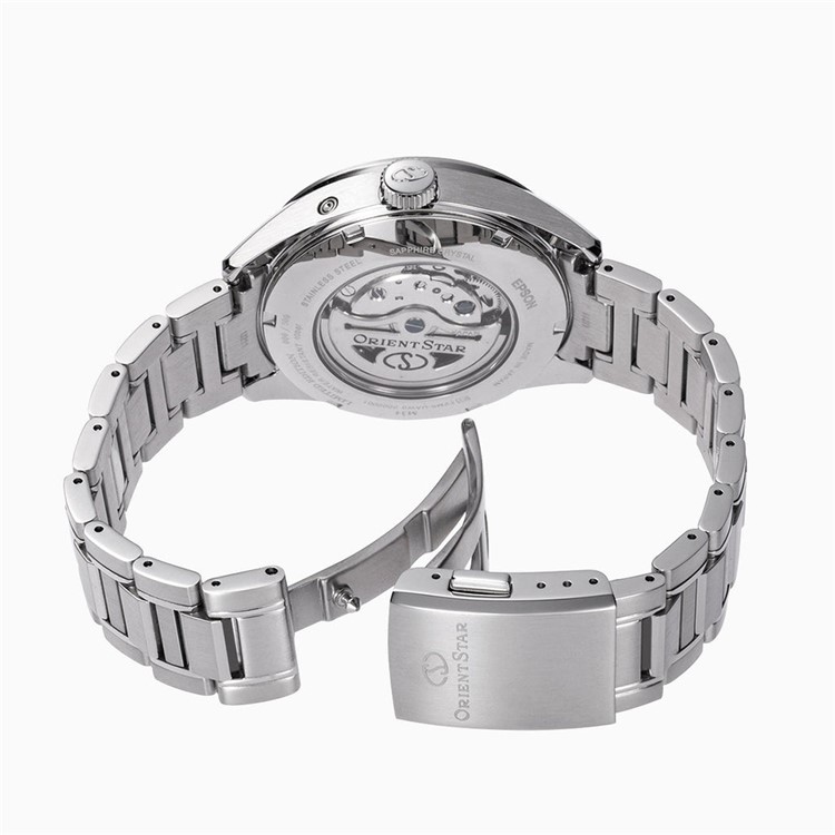 オリエントスター 腕時計 M34 F7 メカニカルムーンフェイズ 限定 自動巻 ステンレス メンズ 国内正規品 RK-AY0201A 丸型時計ケース・クロス付