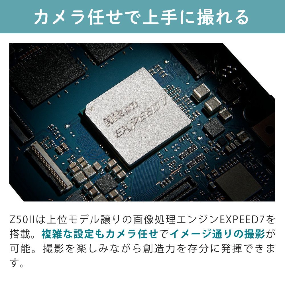 ニコン ミラーレス一眼カメラ Z50II ダブルズームキット ＆ SD64GB ＆ 液晶保護フィルム ＆ くっつくクロス ＆ クリーニングティッシュ