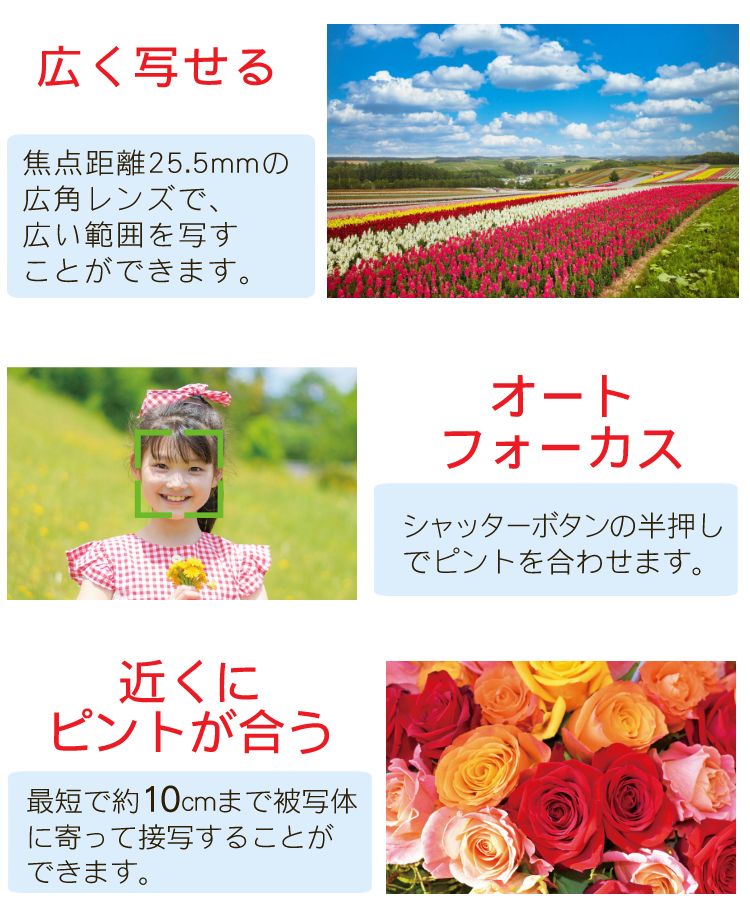ケンコー コンパクトデジタルカメラ KC-AF05 microSD32GB＆ポーチ＆バッテリー＆液晶保護フィルム
