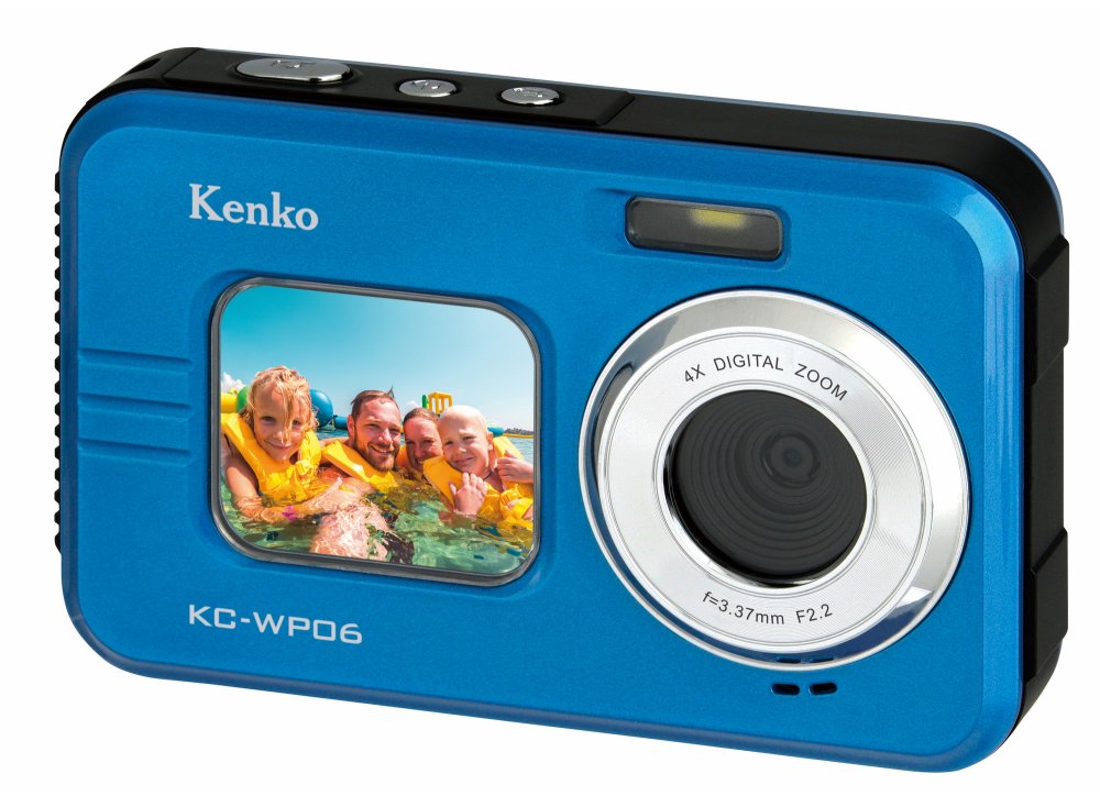 ケンコー KENKO 防水 デジタルカメラ KC-WP06 ブルー ＆ microSDカード32GB