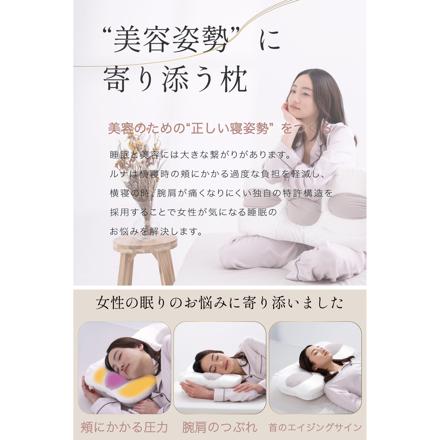 富士ベッド YOKONEGU beauty Luna 横向き寝に特化した枕 ヨコネグ ビューティールナ ＆ 専用カバー ＆ アロマプレート