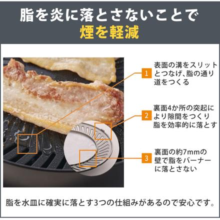 イワタニ カセットガス スモークレス焼肉グリル やきまるスリム CB-SLG-3 コンパクト カセットコンロ ＆ ナイロントング＆白雪ふきん