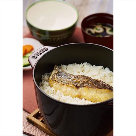 staub ストウブ ラ・ココット de GOHAN 16cm M ボルドー 40505-301 ご飯鍋 炊飯 2合 鋳物 ホーロー鍋 炊飯器 IH対応