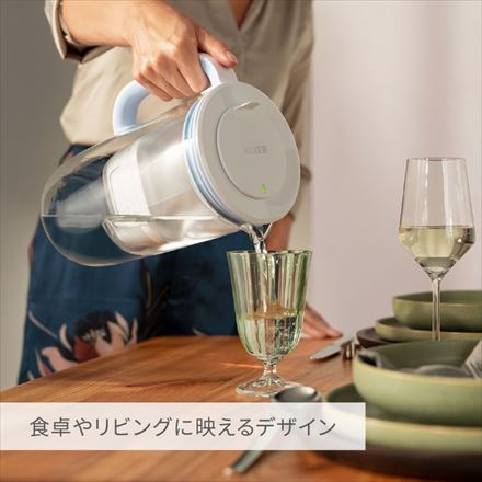 BRITA ブリタ 浄水器 グラスジャグ ライトブルー マクストラプロカートリッジ 1個付き