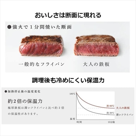 オークス 大人の鉄板 鉄板大 角蓋付き OTS8111