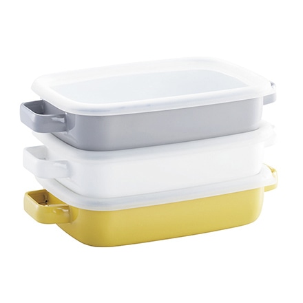 365methods ホーローオーブンディッシュ 浅型S イエローxライトグレー YY-HS.Y