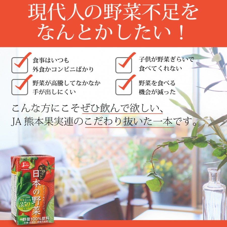 ジューシー ぎゅっと日本の野菜 国産野菜ジュース 125ml×24