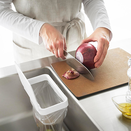 tower タワー フィルムフック蓋付きポリ袋ホルダー ホワイト 1289