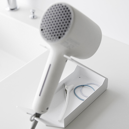 tower タワー 収納付きドライヤー&ヘアーアイロンスタンド ホワイト 1334