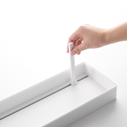 tower タワー シンク下幅調節鍋蓋&フライパン収納スタンド W40 ホワイト 1361