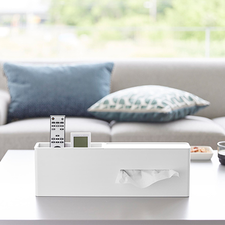 tower タワー 引っ掛けティッシュケース＆ダストボックス ホワイト 1458