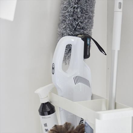 tower タワー キャスター付き長物収納スリムワゴン ホワイト 1713