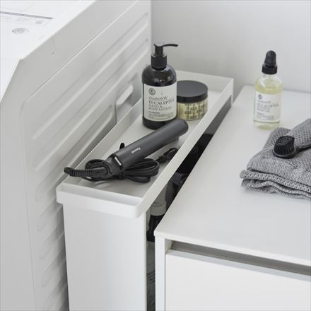 tower タワー キャスター付きスリムワゴン 3段 ホワイト 1804