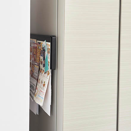 tower タワー マグネット冷蔵庫横隠せるスライドスチールパネル ブラック 1860