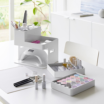 tower タワー ネイルライト&ジェルネイル用品収納ケース ホワイト 2036