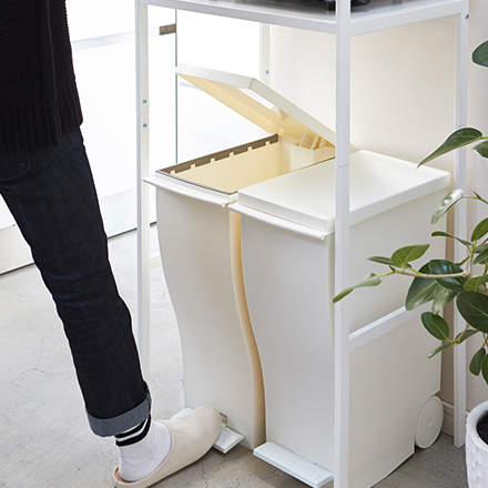 tower タワー ゴミ箱上ラック ホワイト 2859