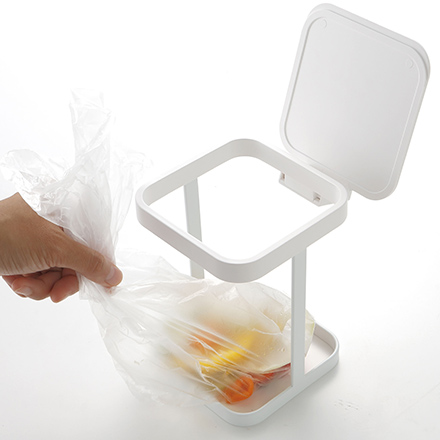 tower タワー 蓋付きポリ袋エコホルダー ホワイト 3330