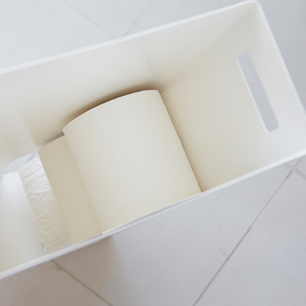 tower タワー トイレットペーパーストッカー ホワイト 3455