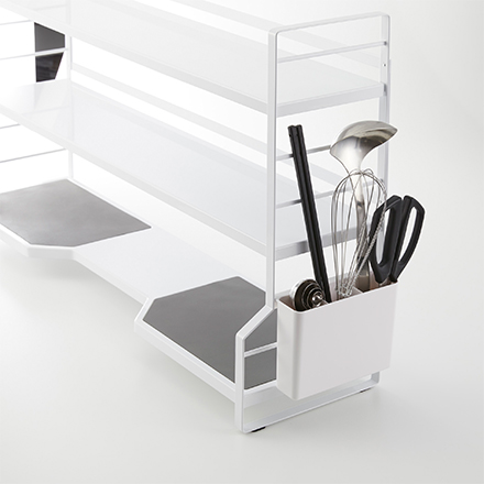 tower タワー コンロ奥ラック 3段 ホワイト3593