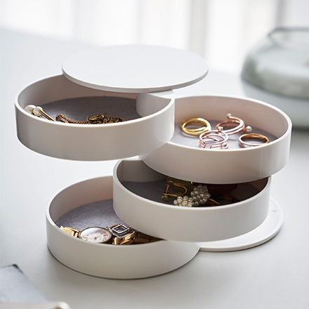 tower タワー アクセサリートレー 4段 ホワイト 4068