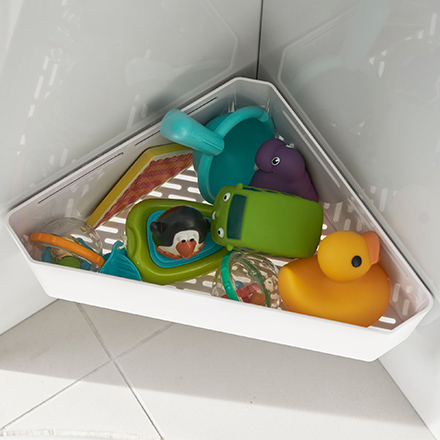 tower タワー マグネットバスルームコーナーおもちゃラック ホワイト 4264