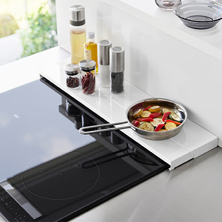 tower タワー 奥行伸縮排気口カバー 60cmコンロ用 ホワイト 4562