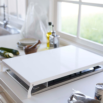 tower タワー折り畳みガスコンロカバー ワイド ホワイト 4922