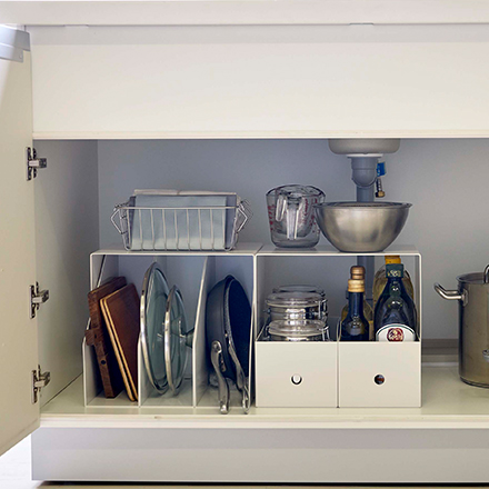 tower タワー 収納ボックス上ラック 2個 ホワイト 5037