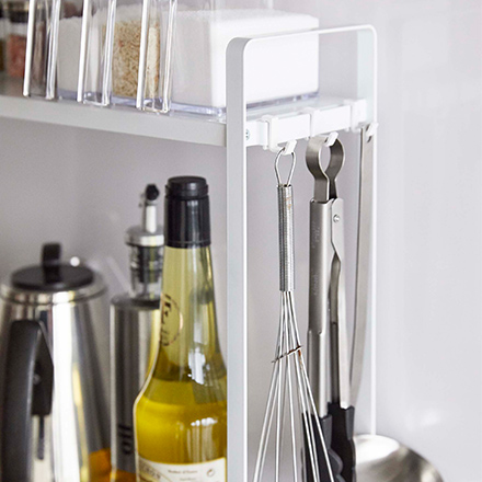 tower タワー コンロ横 ラック２段 ホワイト 5150