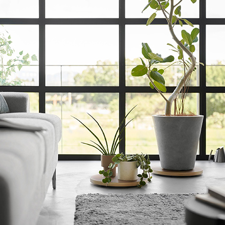 RIN リン インテリア低台車 ラウンド ブラウン 10062