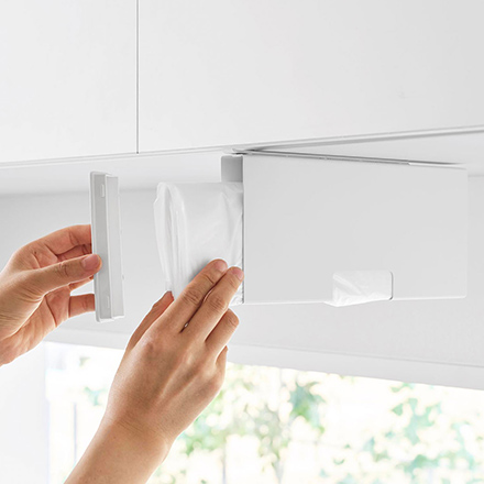 tower タワー 戸棚下ポリ袋収納ホルダー スリム M ホワイト 10250