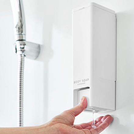 tower タワー 下から出るマグネットディスペンサー ボディーソープ ホワイト 10294