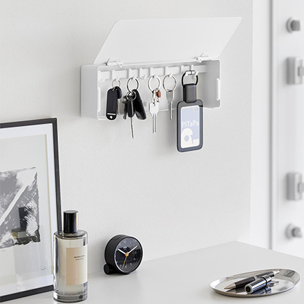 tower タワー 壁付けキーフック ロング ホワイト 10344