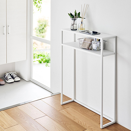 tower タワー 棚付きコンソールテーブル ホワイト 10393