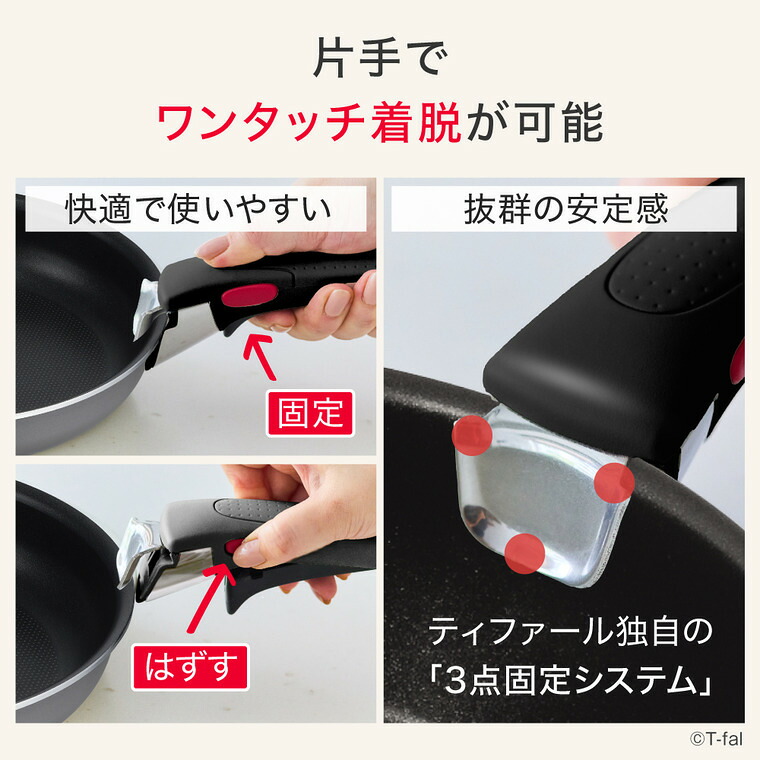 ティファール T-fal インジニオ・ネオ フレーズグレー フライパン L16103 22cm 単品 ガス火専用 IH不可