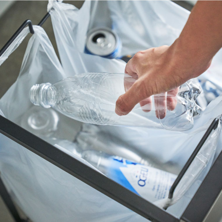 山崎実業 公式 tower 目隠し分別ダストワゴン ２分別 タワー ブラック 4331