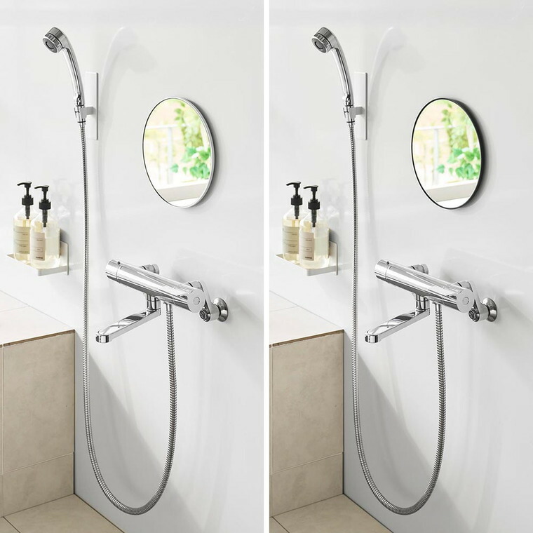 tower マグネットバスルーム樹脂ミラー タワー 丸型 23cm 山崎実業 10171 10172 / ブラック