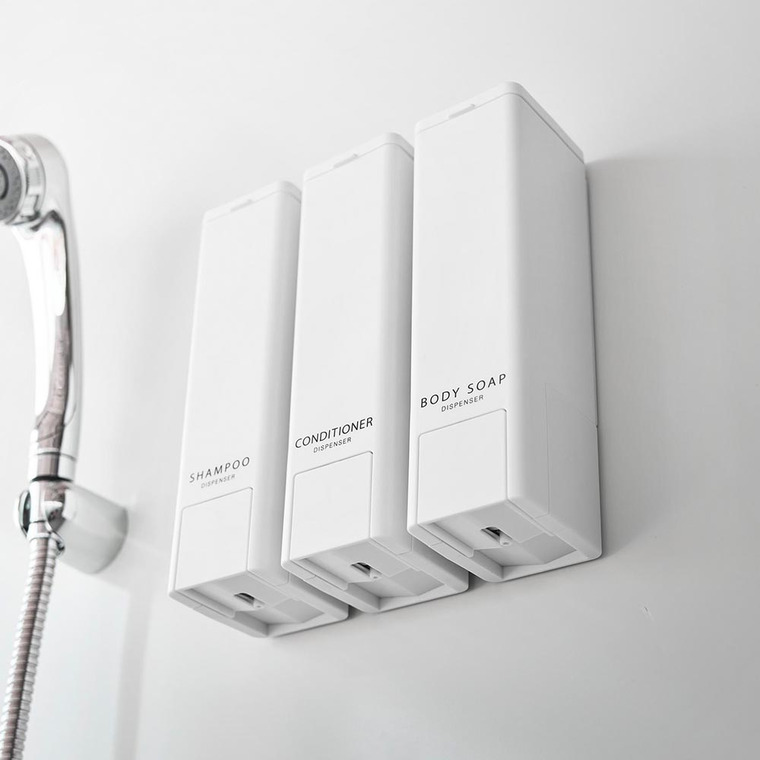 山崎実業 tower 下から出るマグネットディスペンサー タワー 10290 10291 10292 10293 10294 10295 / ホワイト：シャンプー