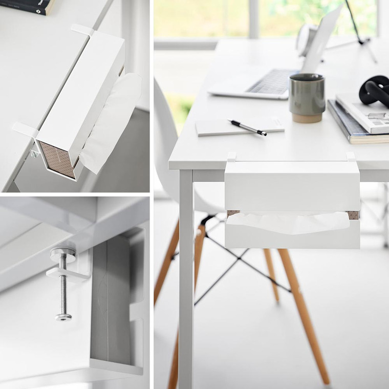 山崎実業 tower テーブル横ティッシュケース タワー 10371 10372 / ホワイト