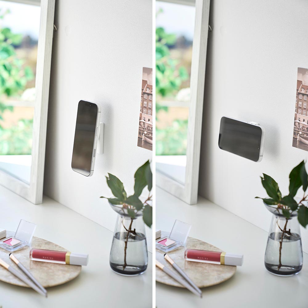 tower 角度が調節できる壁付けスマホホルダー タワー 山崎実業 10434 10435 / ホワイト