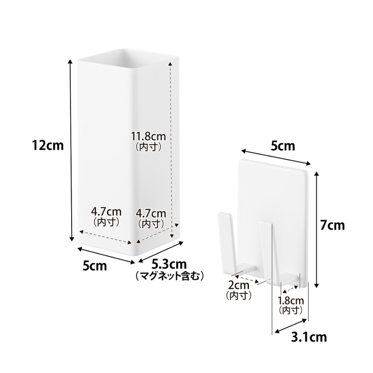 tower マグネットヘアーアイロン&コードホルダー タワー 山崎実業 10527 10528 / ホワイト
