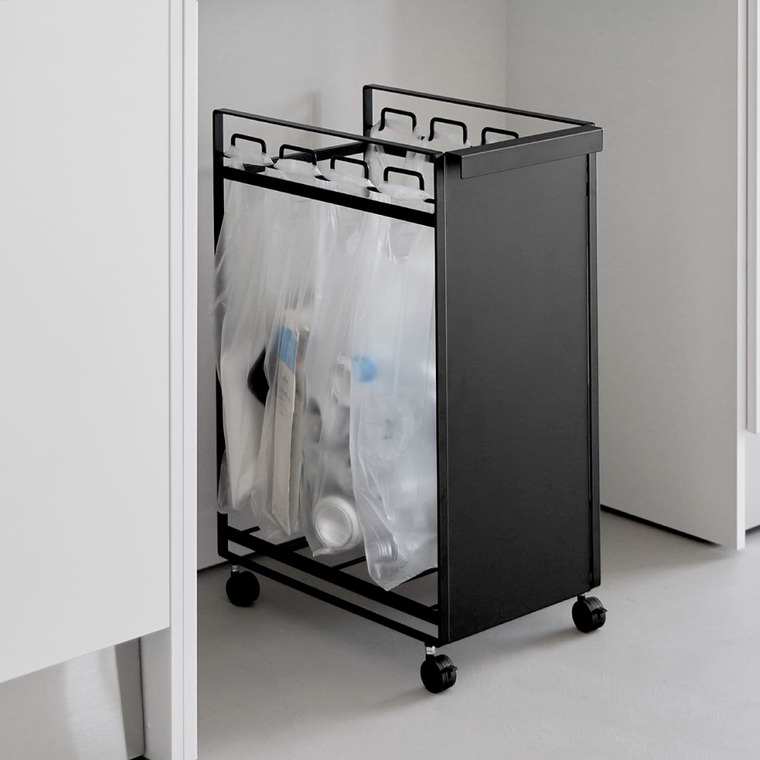 tower 目隠し分別ダストワゴン タワー 4分別 山崎実業 10618 10619 / ホワイト