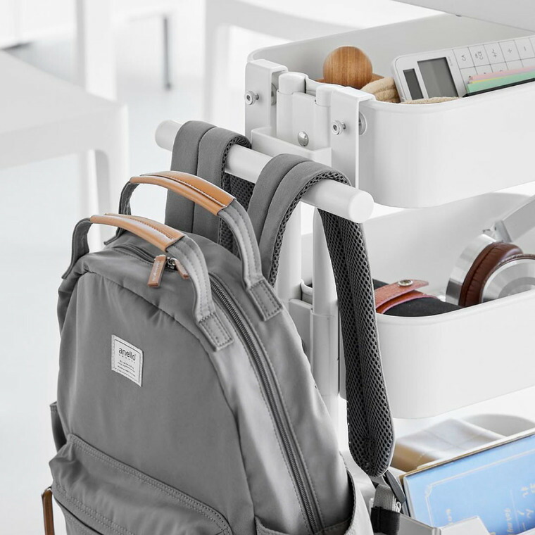 tower スチールワゴン横ランドセル&リュックハンガー タワー 山崎実業 10771 10772 / ブラック