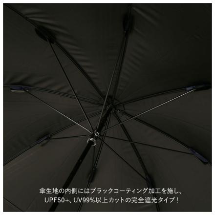 晴雨兼用 長傘 50cm ネイビーXブルー