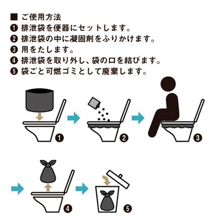 緊急用トイレキット 10個セット 防災グッズ ブラウン