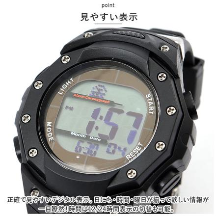 フォルミア FORMIA デジタルウオッチ 腕時計 ブラック