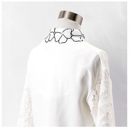 お花形付け襟 hanacollar B（ホワイト）