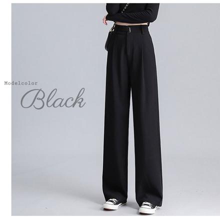 ハイウェスト ストレートパンツ kpants183 XSサイズ グレー